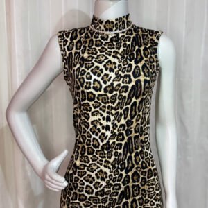 Vestido Canelado Gola Alta