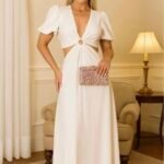 Miniatura Vestido Branco Com Recortes
