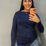 Miniatura Blusa manga longa drapeada